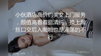 小伙酒店高价约美女上门服务，颜值高看着挺清纯，换上黑丝口交后入啪啪也是淫荡的不行