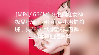 [MP4/ 666M] 东北网红女神极品肥臀，胸有有点小激情啪啪，骑在身上磨蹭脱掉内裤，主动套弄抽插美臀