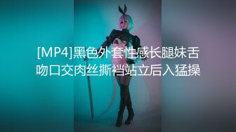 [MP4]黑色外套性感长腿妹舌吻口交肉丝撕裆站立后入猛操