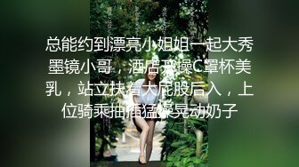 总能约到漂亮小姐姐一起大秀墨镜小哥，酒店开操C罩杯美乳，站立扶着大屁股后入，上位骑乘抽插猛操晃动奶子